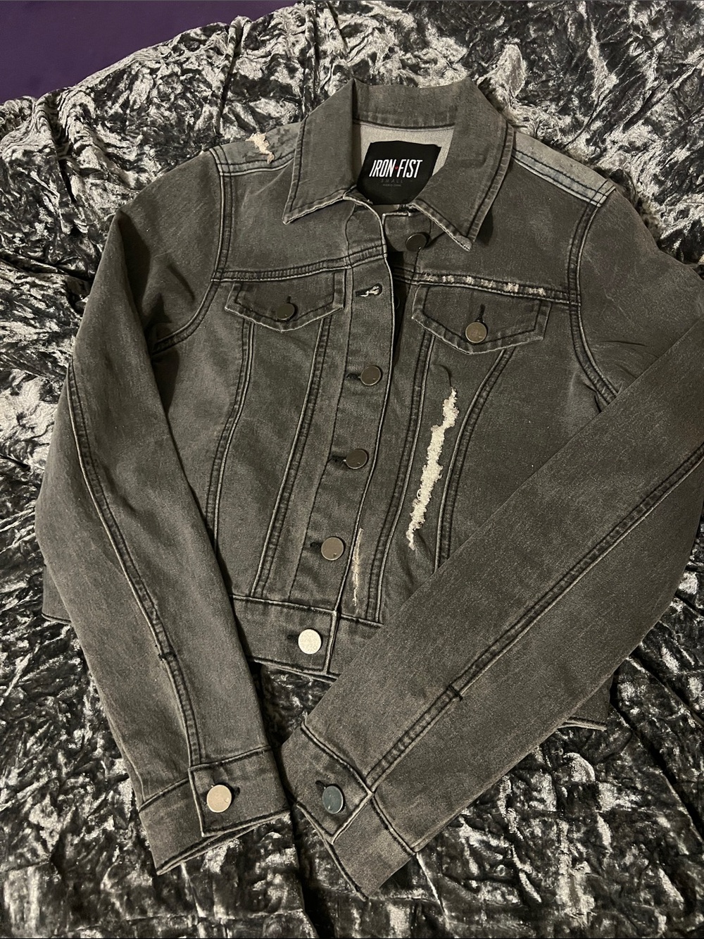 NWT Iron Fist Loose Tooth Denim Jacket